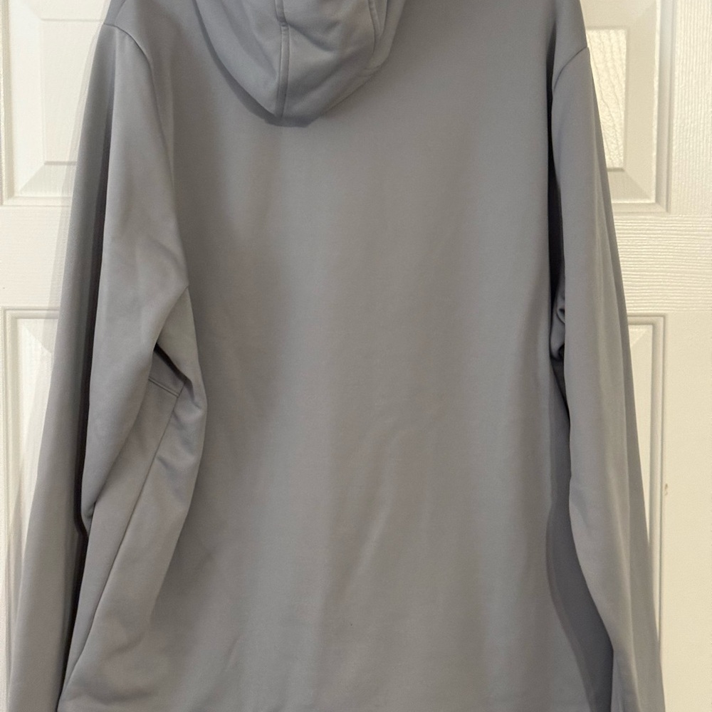 Men’s Under Armour Light Gray Hoodie with Black Logo XL Loose - Picture 4 of 4